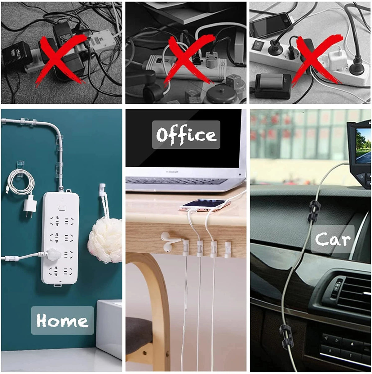 Self-Adhesive Cable Organizer Clips